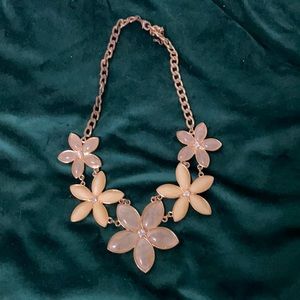 Flower statement necklace